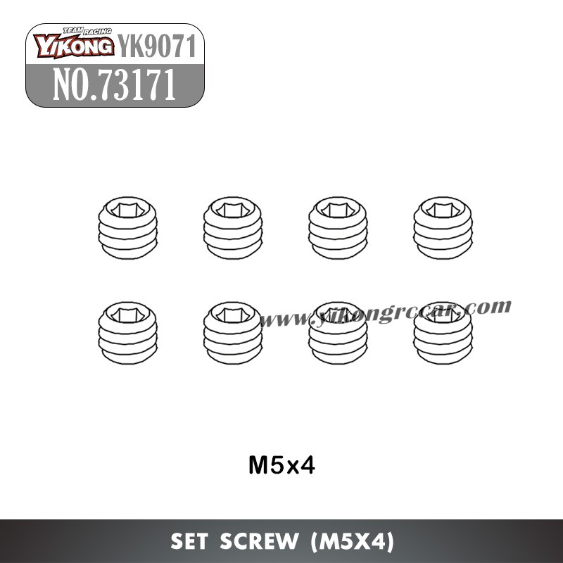 YIKONG YK9071 YT7/YT7Pro RC Car Parts Set Screw (M5x4) 73171
