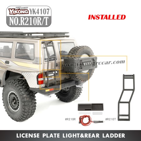 YIKONG YK4107 Parts License Plate Light and Rear Ladder R210R/T