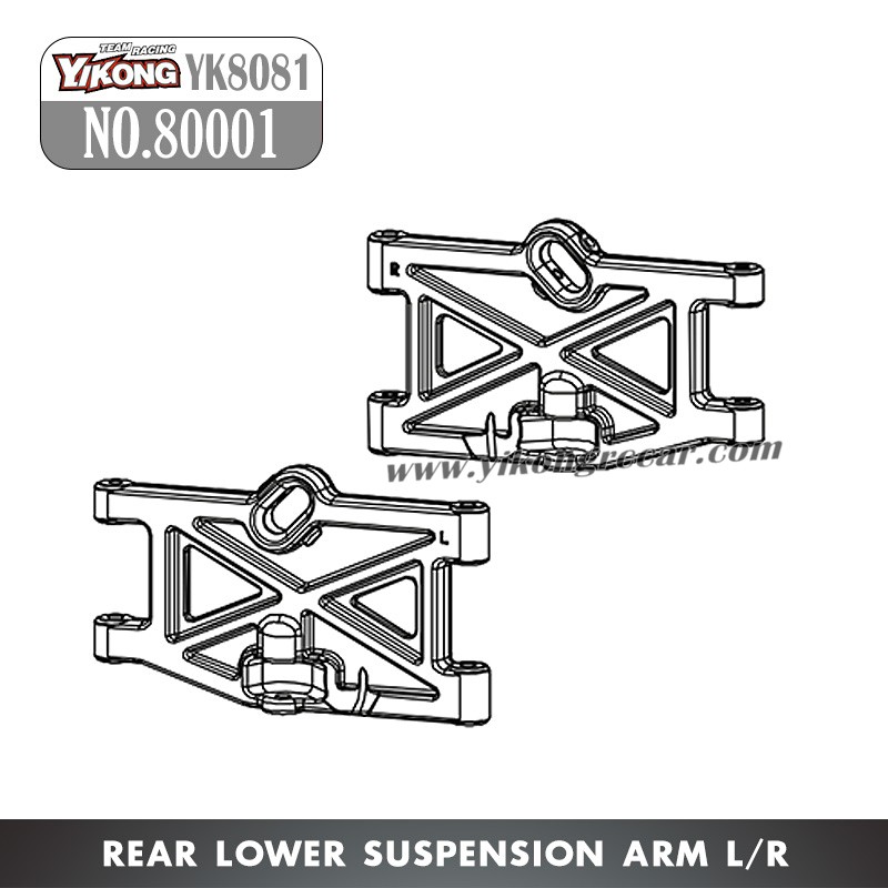 YIKONG YK8081 DF8 RC Car Parts NO.80001 Rear Lower Suspension Arm L/R