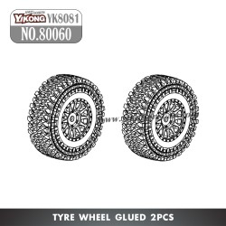YIKONG YK8081 Parts NO.80060 Tyre Wheel Glued 2pcs