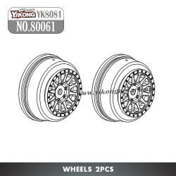 YIKONG YK8081 Parts NO.80061 Wheels 2PCS