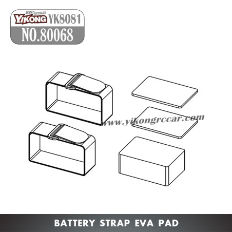 YIKONG YK8081 RC Vehicle Parts NO.80068 Battery Strap EVA Pad
