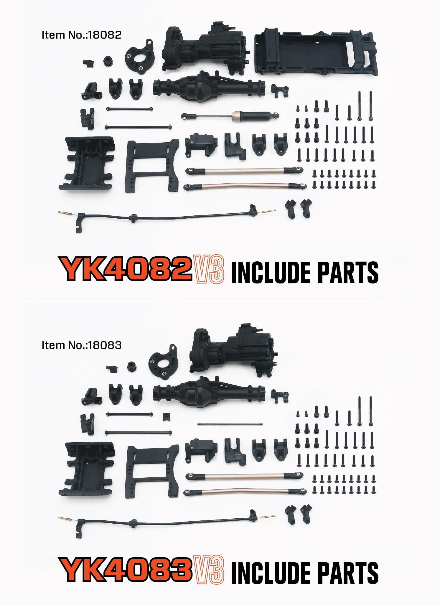 YIKONG YK4082V3 YK4083V3 RC Crawler Gear Box Set 8