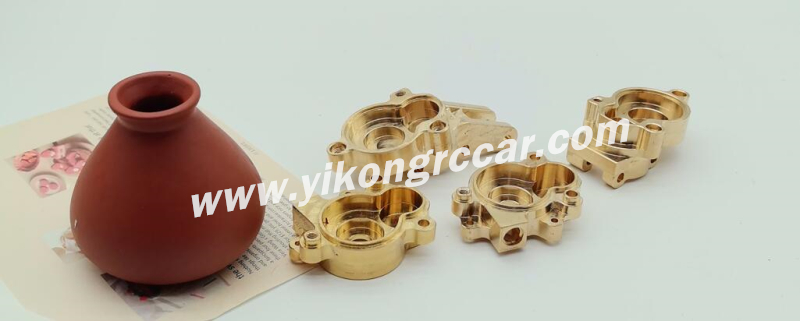 4 YIKONG YK4107 RC CAR Upgrade Parts Brass Rear axle cup Gear cover 1